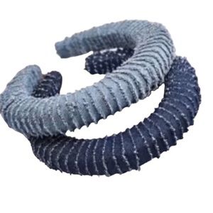 Set of 2 Denim Distressed Headbands Hair Accessories